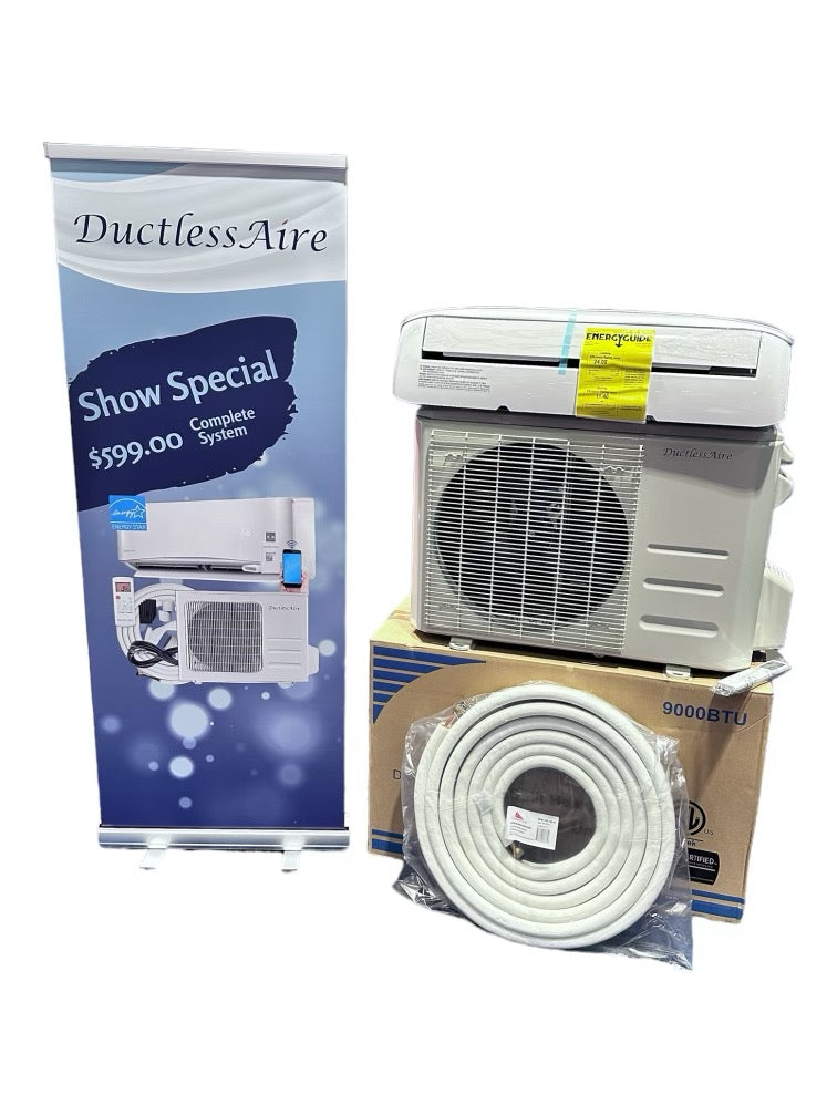 21 SEER 9,000 BTU DuctlessAire Mini Split Air Conditioner