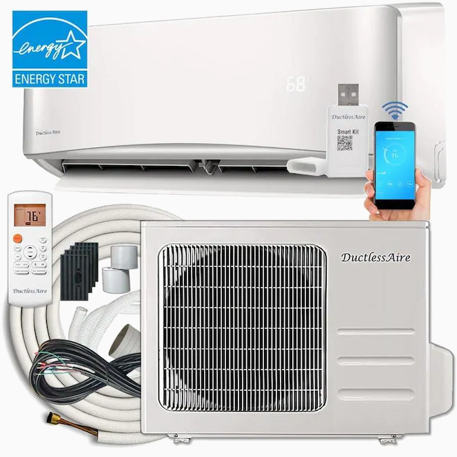 21 SEER 12,000 BTU 1-Ton AHRI and Energy Star Certified DuctlessAire Mini Split Air Conditioner